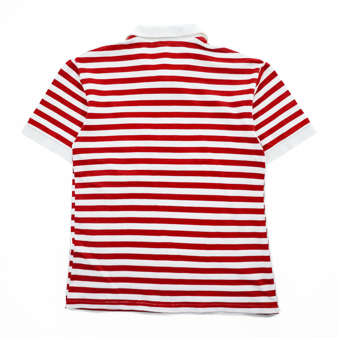 Polo Ralph Lauren 90年代 ヴィンテージ ボーダー ポロシャツ L ホワイト レッド 胸ポケット スモールポニー 鹿の子