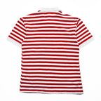 Polo Ralph Lauren 90年代 ヴィンテージ ボーダー ポロシャツ L ホワイト レッド 胸ポケット スモールポニー 鹿の子