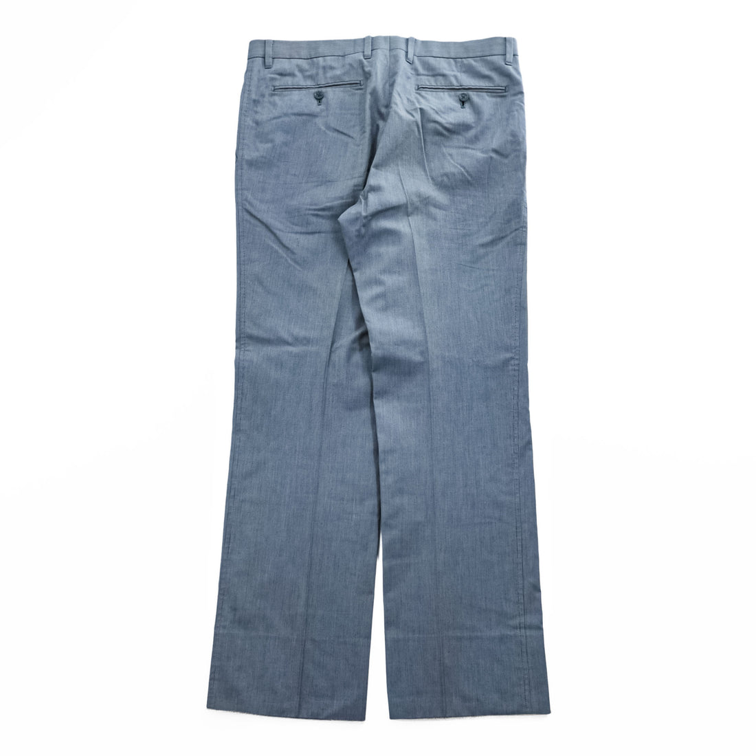 BURBERRY LONDON 日本製 コットンシルク サマー スラックス パンツ L ブルー A1Q20-592-23