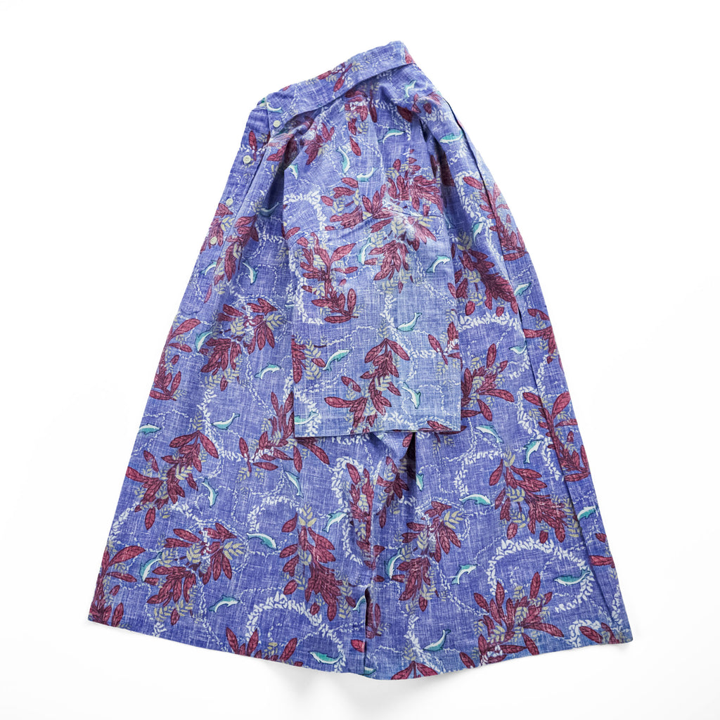 reyn spooner 90年代 ヴィンテージ アロハシャツ プルオーバー 半袖シャツ XXL ブルー レッド ビッグサイズ 総柄 Hawaiian Traditionals Commemorative Classics ハーフボタン