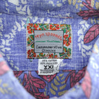 reyn spooner 90年代 ヴィンテージ アロハシャツ プルオーバー 半袖シャツ XXL ブルー レッド ビッグサイズ 総柄 Hawaiian Traditionals Commemorative Classics ハーフボタン