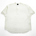 DAIWA PIER39 テック サーマル ヘンリーネック Tシャツ M ホワイト TECH THERMAL HENLEY S/S ワッフル BE-39024