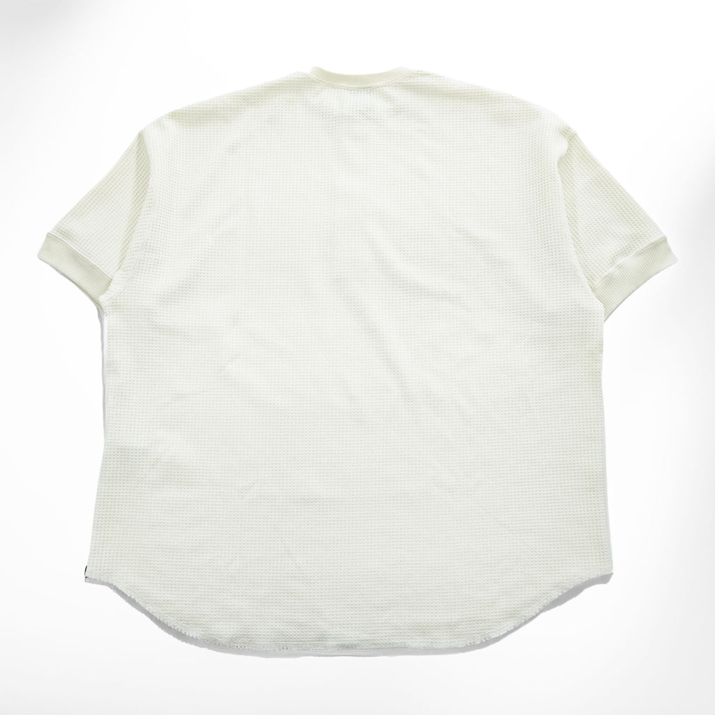 DAIWA PIER39 テック サーマル ヘンリーネック Tシャツ M ホワイト TECH THERMAL HENLEY S/S ワッフル BE-39024
