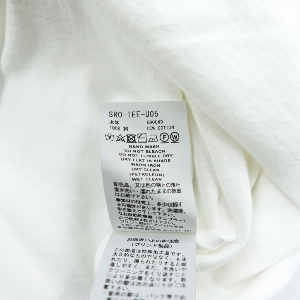 FACETASM 日本製 オーバーサイズ Tシャツ GRAPHIC BIG TEE XL ホワイト サイドスリット ワイド SR0-TEE-U05