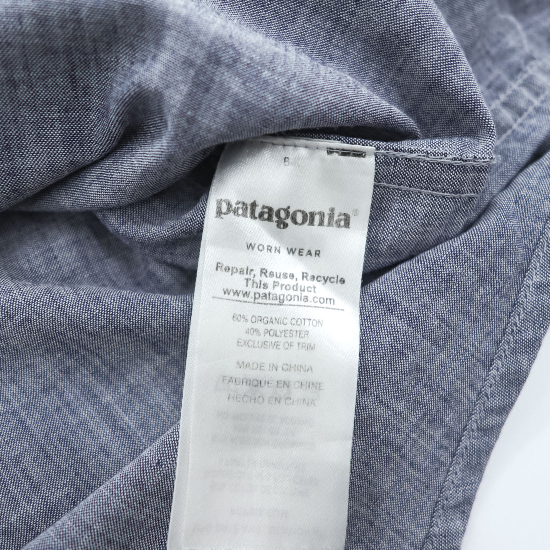 Patagonia オーガニックコットン 半袖シャツ S ブルー ライトウェイト ブラフサイド ボタンダウン 54121