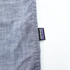 Patagonia オーガニックコットン 半袖シャツ S ブルー ライトウェイト ブラフサイド ボタンダウン 54121