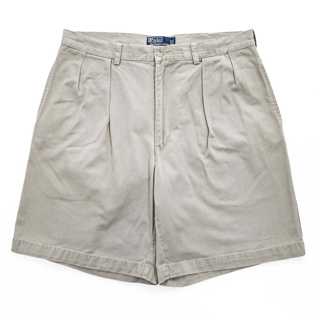 Polo Ralph Lauren 90年代 ヴィンテージ ポロチノ プリーツショーツ TYLER SHORT ショートパンツ ハーフパンツ L ベージュ 2タック