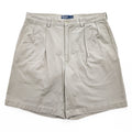 Polo Ralph Lauren 90年代 ヴィンテージ ポロチノ プリーツショーツ TYLER SHORT ショートパンツ ハーフパンツ L ベージュ 2タック