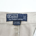 Polo Ralph Lauren 90年代 ヴィンテージ ポロチノ プリーツショーツ TYLER SHORT ショートパンツ ハーフパンツ L ベージュ 2タック
