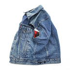 Levi's 80年代 USA製 ヴィンテージ デニム ベスト L バッファローチェック 裏地 ネルライナー 60518 0816