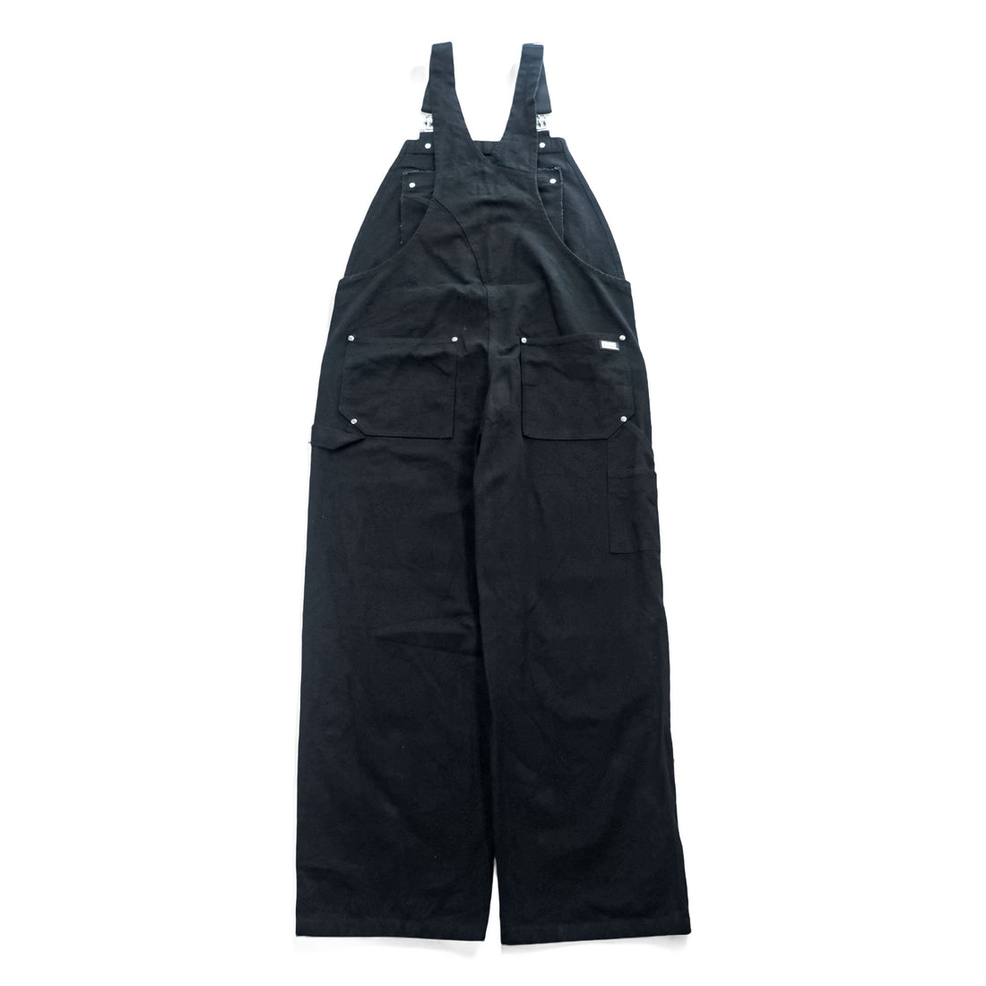 HOLMES WORKWEAR ダック キャンバス ダブルニー オーバーオール M ブラック ビブ サロペット