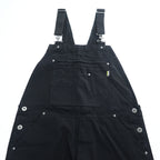 HOLMES WORKWEAR ダック キャンバス ダブルニー オーバーオール M ブラック ビブ サロペット