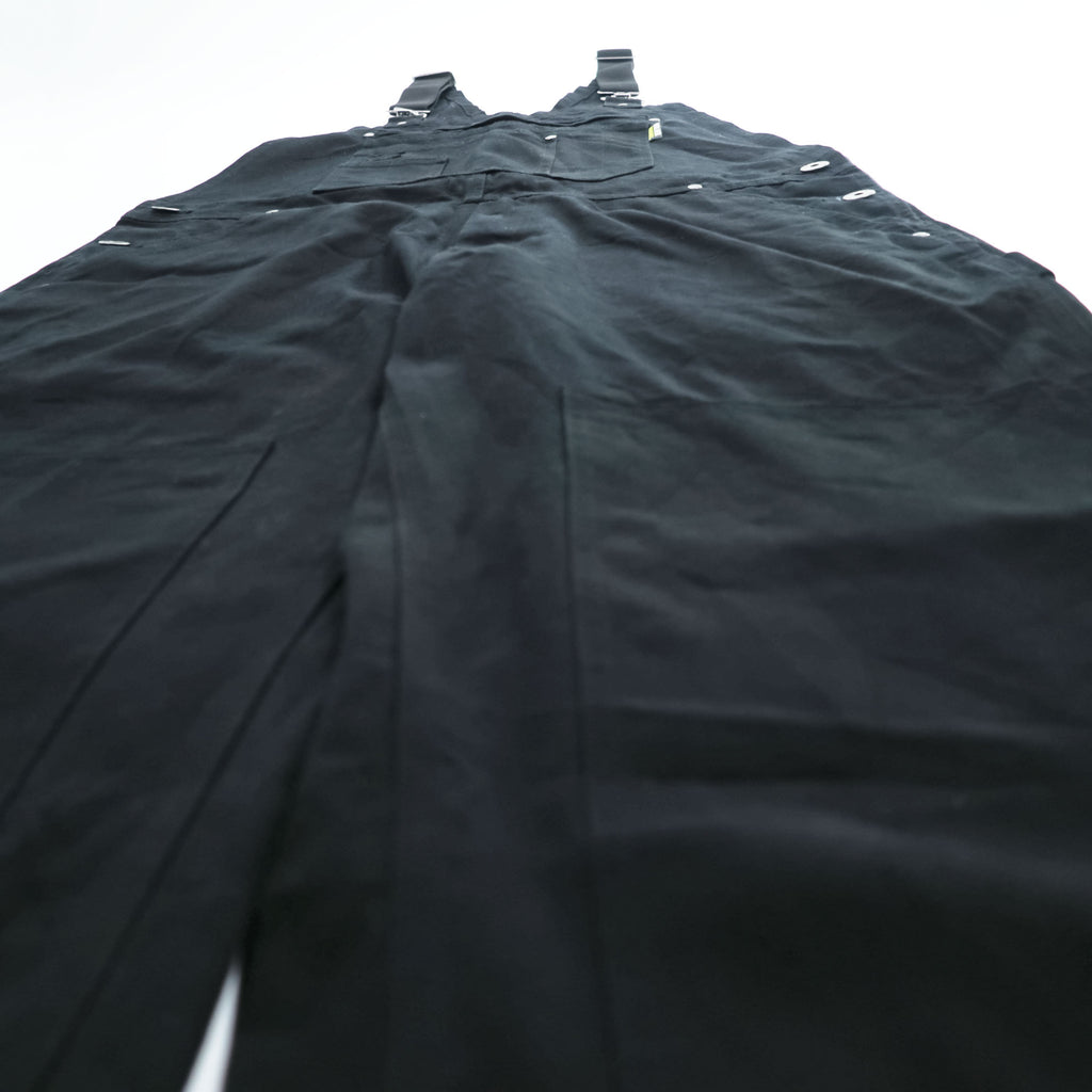 HOLMES WORKWEAR ダック キャンバス ダブルニー オーバーオール M ブラック ビブ サロペット
