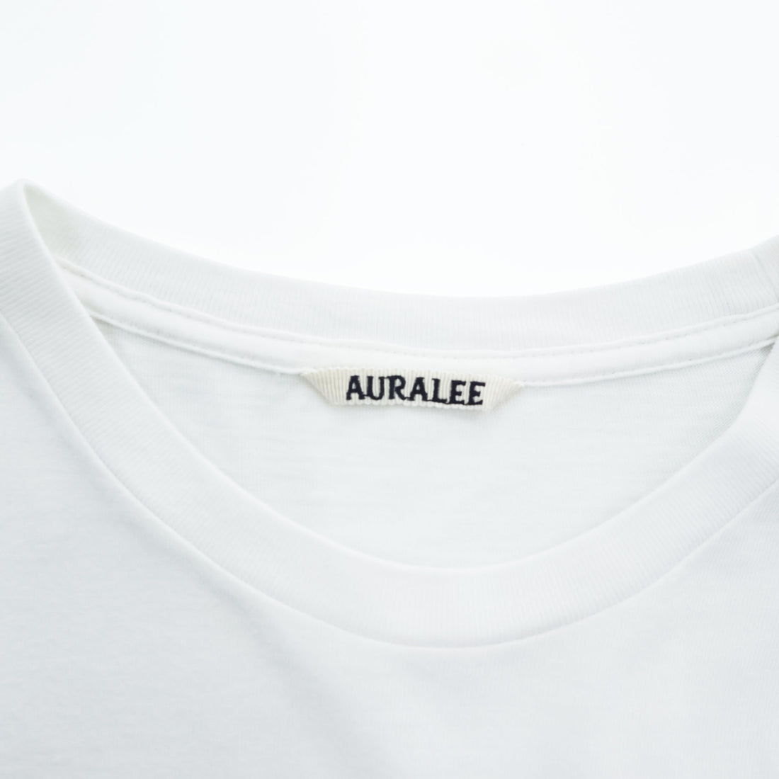 AURALEE 日本製 シームレス クルーネック ハーフスリーブ Tシャツ L ホワイト SEAMLESS CREW NECK HALF SLEEVE TEE 五分袖 A8ST02ST