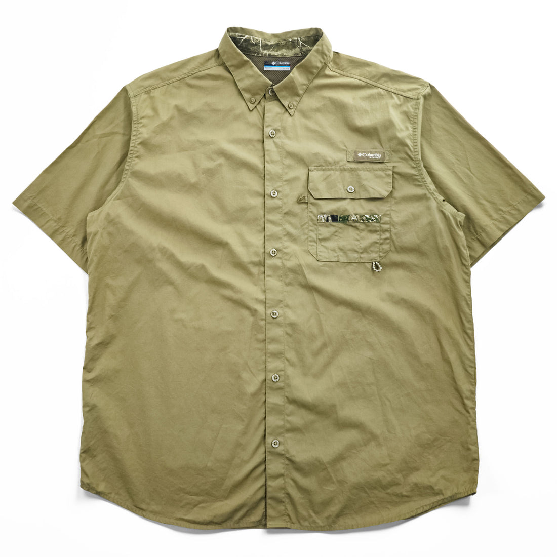 Columbia PHG 半袖 ハンティングシャツ XL メッシュ フィッシングシャツ メッシュ裏地 ボタンダウン HM7721
