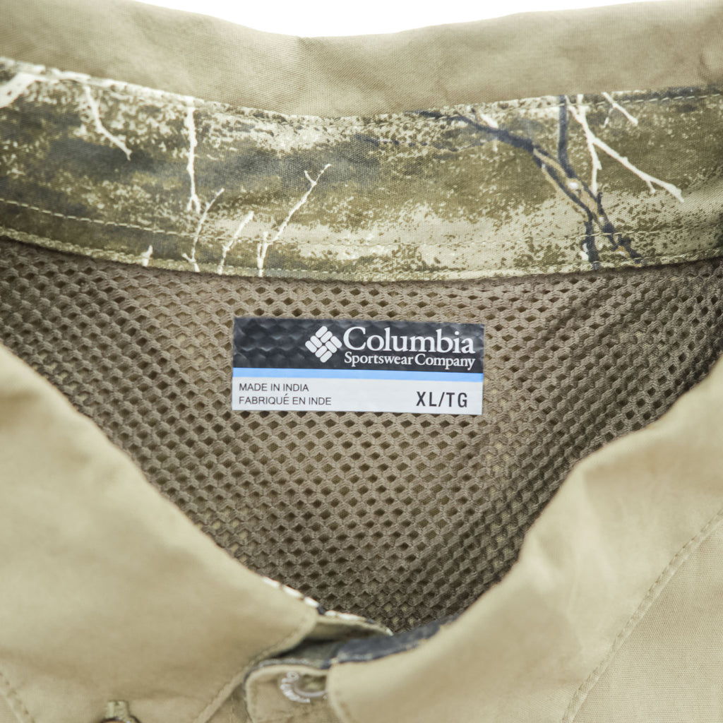 Columbia PHG 半袖 ハンティングシャツ XL メッシュ フィッシングシャツ メッシュ裏地 ボタンダウン HM7721