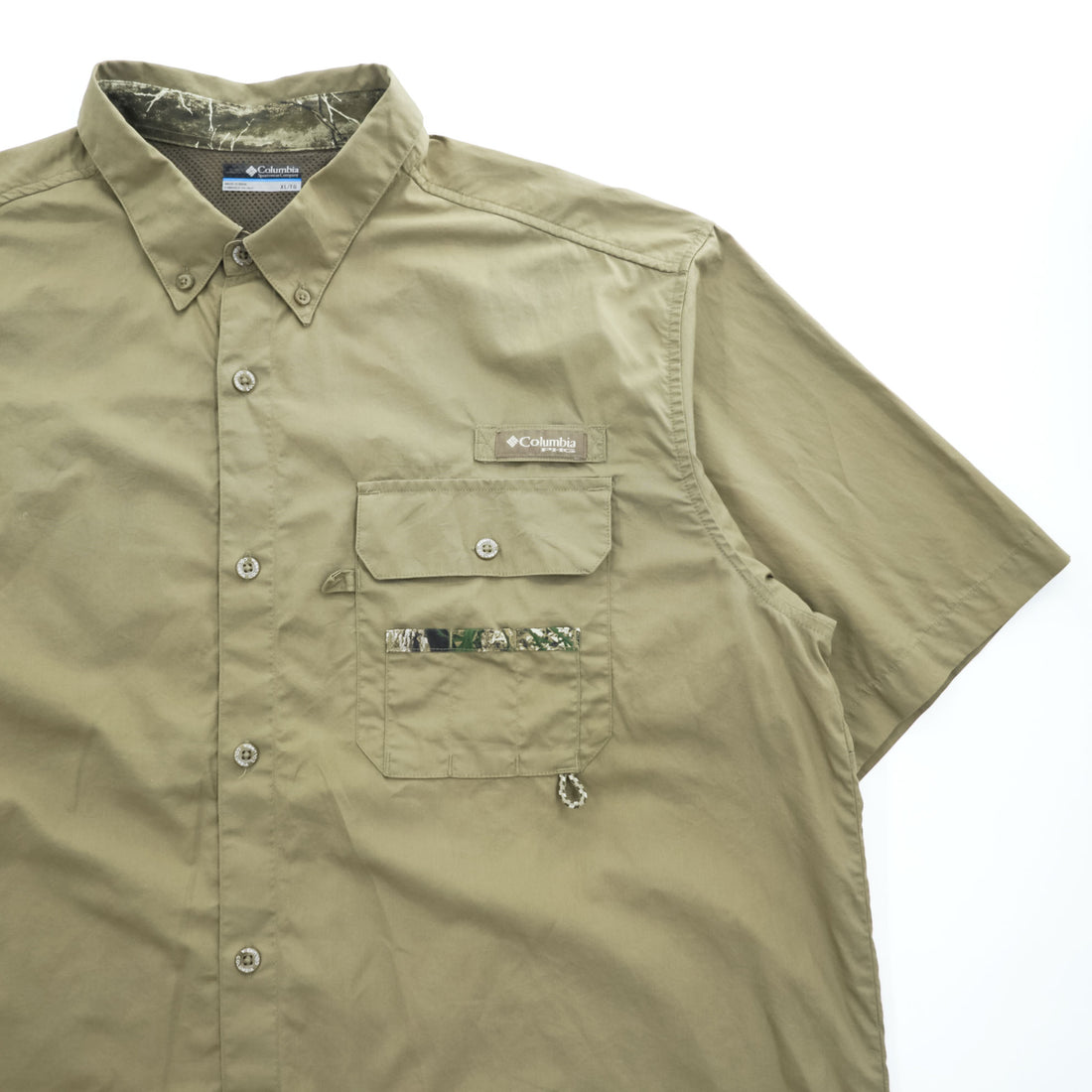 Columbia PHG 半袖 ハンティングシャツ XL メッシュ フィッシングシャツ メッシュ裏地 ボタンダウン HM7721