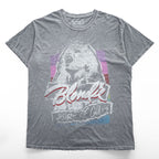 BLONDIE ブロンディー ロック バンド Tシャツ L グレーフェード Heart of Glass ヴィンテージ ダメージ加工