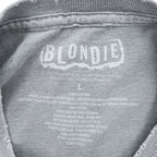 BLONDIE ブロンディー ロック バンド Tシャツ L グレーフェード Heart of Glass ヴィンテージ ダメージ加工