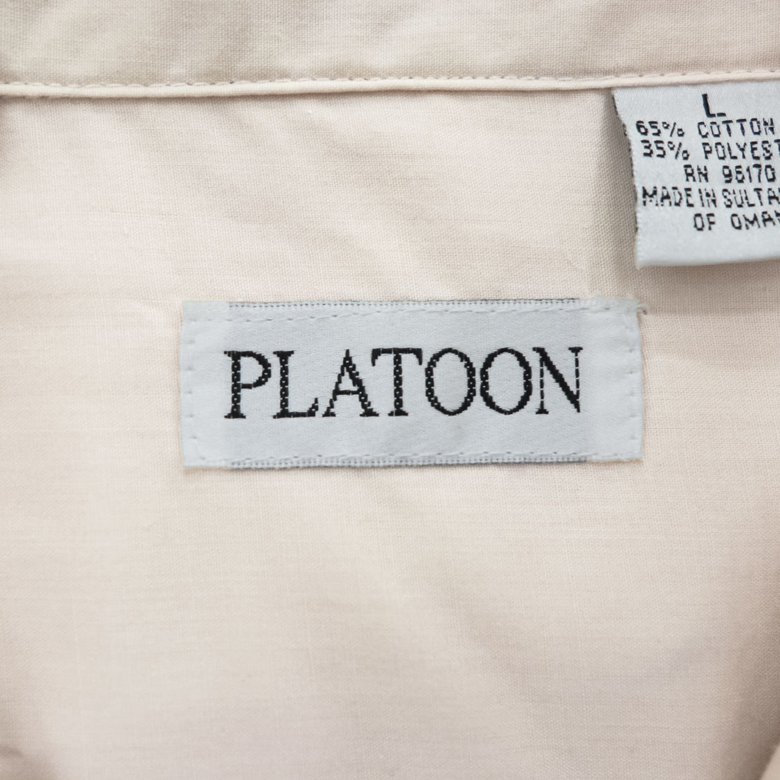 PLATOON 90年代 ヴィンテージ キューバシャツ 半袖 オープンカラー シャツ L 4ポケット 刺繍 ピンタック プリーツ ボックスシルエット 開襟 グアヤベラ