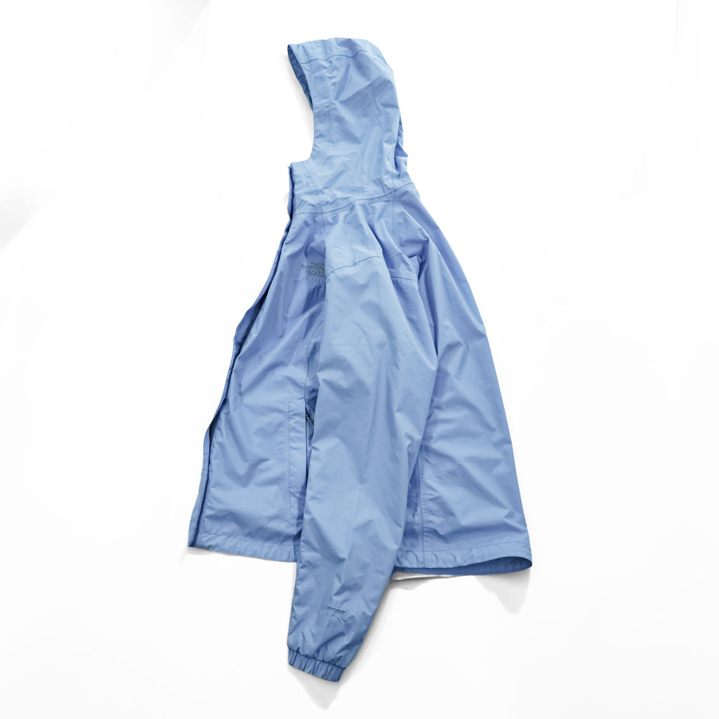 The North Face Resolve 2 DryVent Rain Jacket Light Blue Mesh Lined Hooded Size S