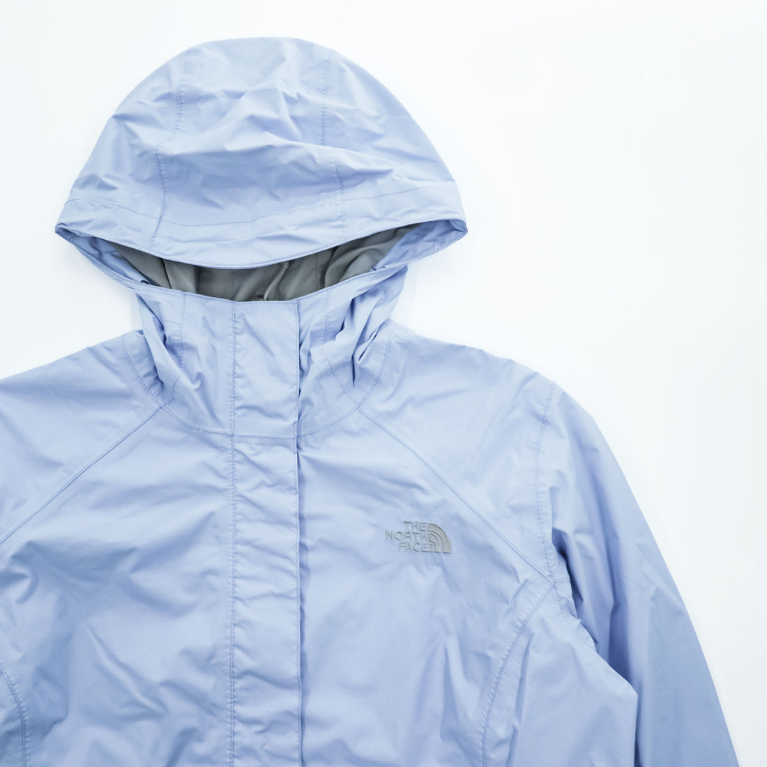 The North Face Resolve 2 DryVent Rain Jacket Light Blue Mesh Lined Hooded Size S