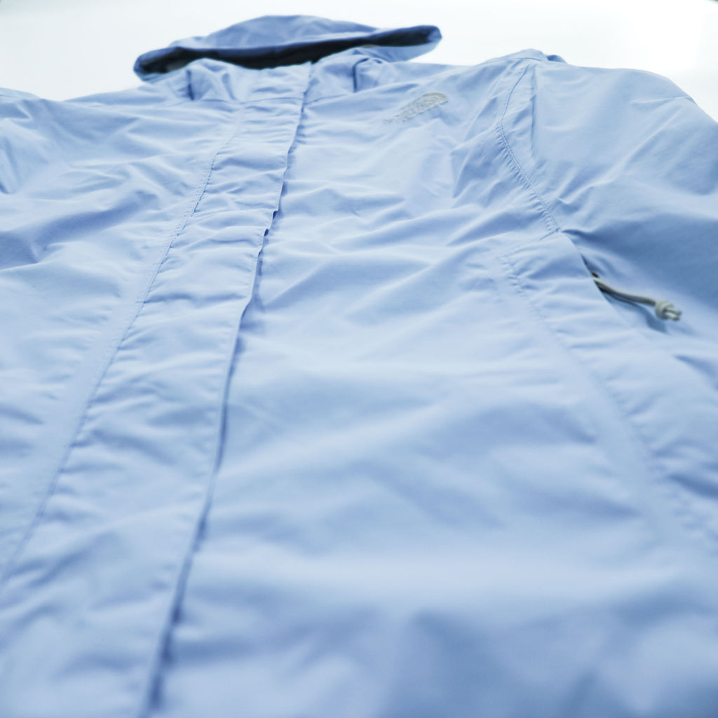 The North Face Resolve 2 DryVent Rain Jacket Light Blue Mesh Lined Hooded Size S
