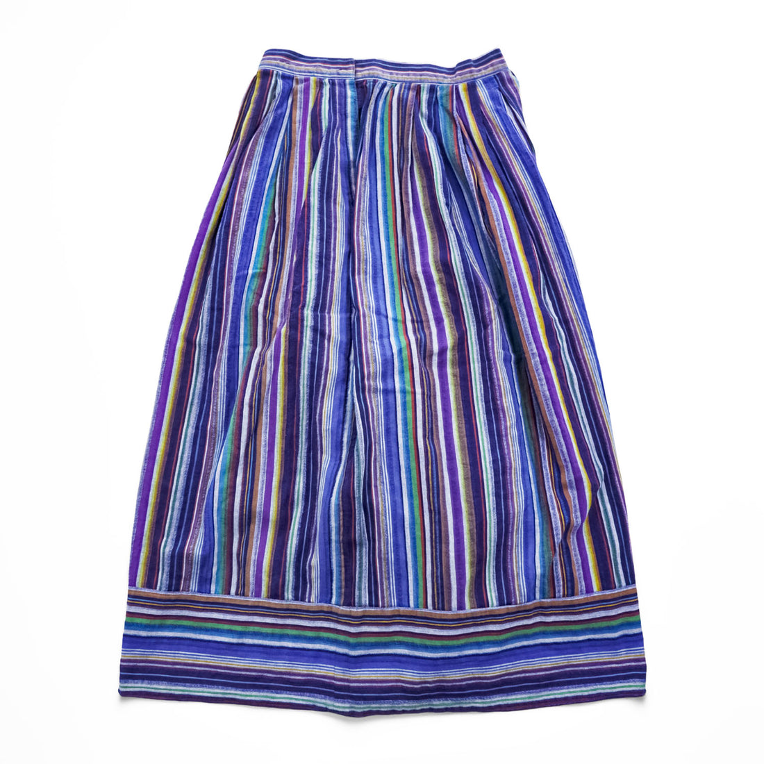 Christian Dior 80年代 ヴィンテージ フレアスカート マルチカラー ストライプ ギャザー プリーツ SEPARATES