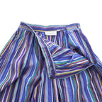 Christian Dior 80年代 ヴィンテージ フレアスカート マルチカラー ストライプ ギャザー プリーツ SEPARATES