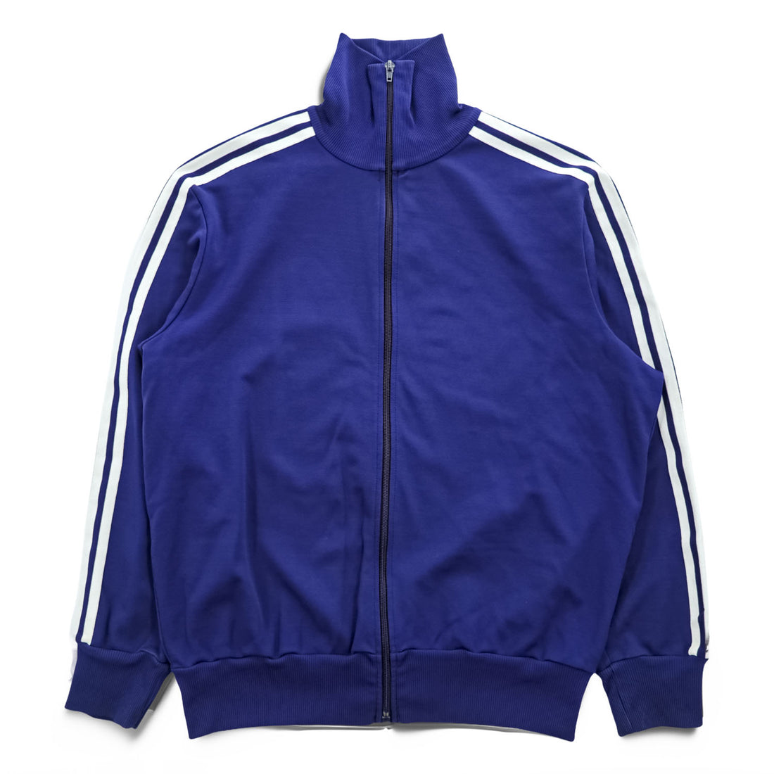 adidas 70年代 西ドイツ製 ヴィンテージ トラックジャケット ジャージ M ブルー ハイネック スタンドカラー OPTIジップ