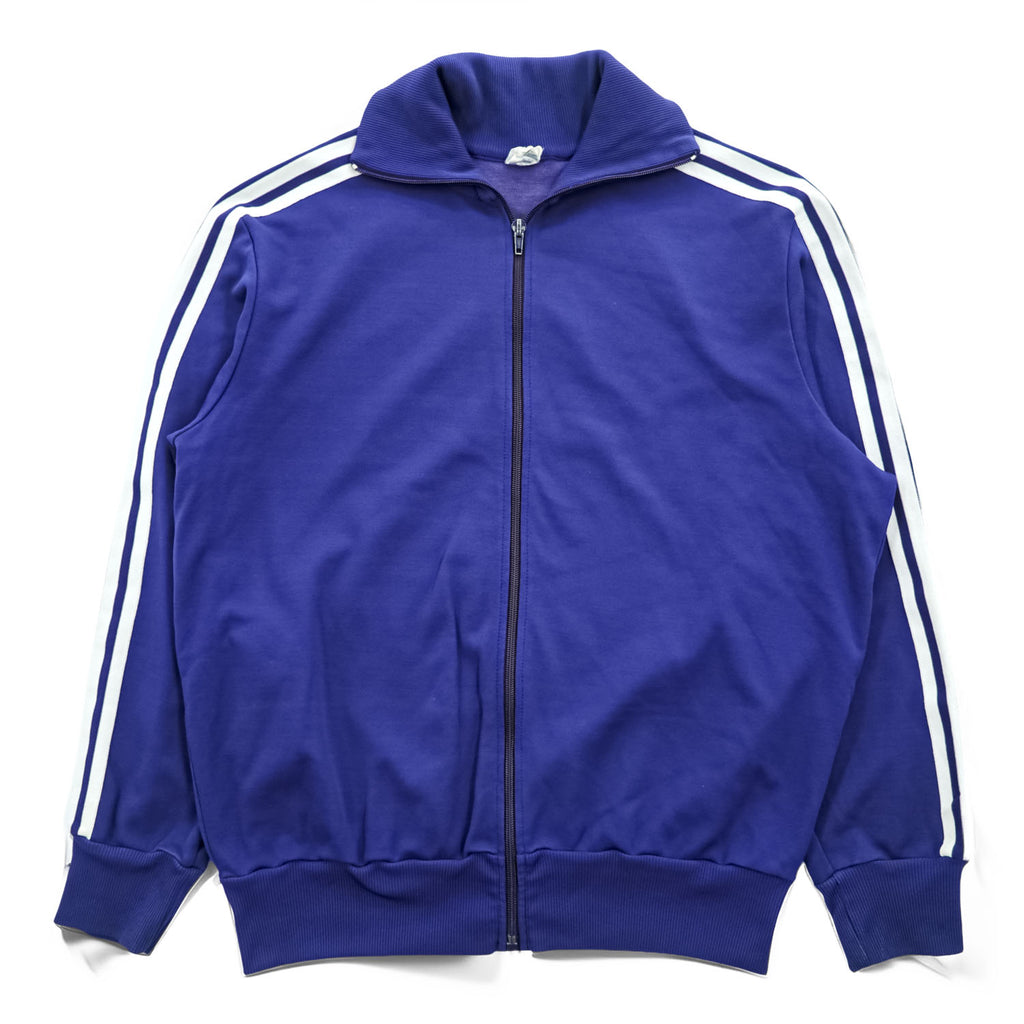 adidas 70年代 西ドイツ製 ヴィンテージ トラックジャケット ジャージ M ブルー ハイネック スタンドカラー OPTIジップ