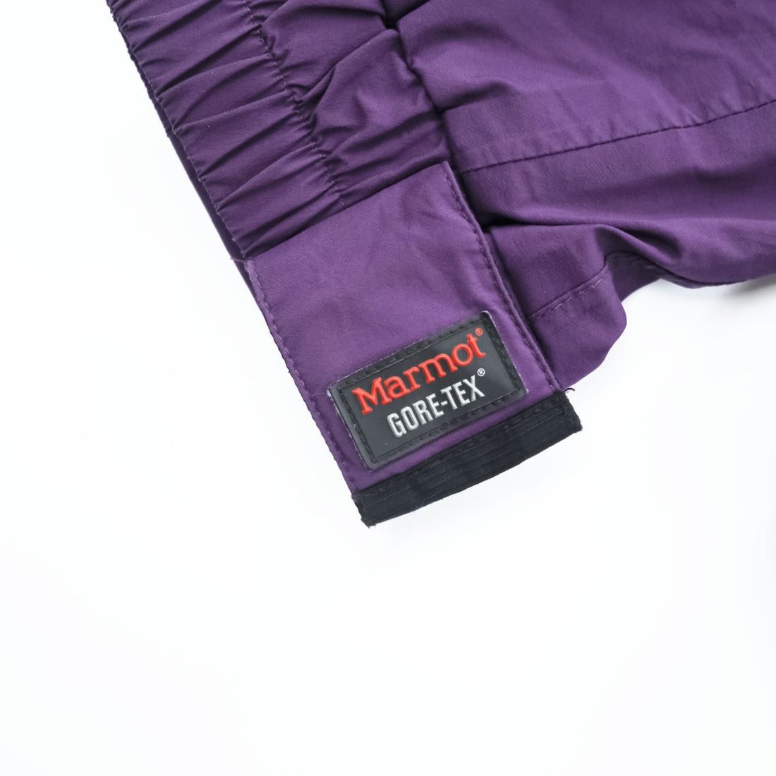 Vintage Marmot Gore-Tex 2 Ply Women's Ski Mountain Jacket Purple Black Hooded Shell Size S