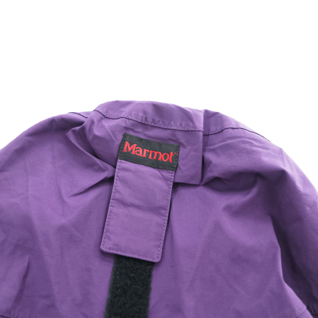Vintage Marmot Gore-Tex 2 Ply Women's Ski Mountain Jacket Purple Black Hooded Shell Size S