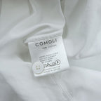 COMOLI 日本製 バンドカラーシャツ 長袖 ロング シャツ S ホワイト オーバーサイズ J03-02002