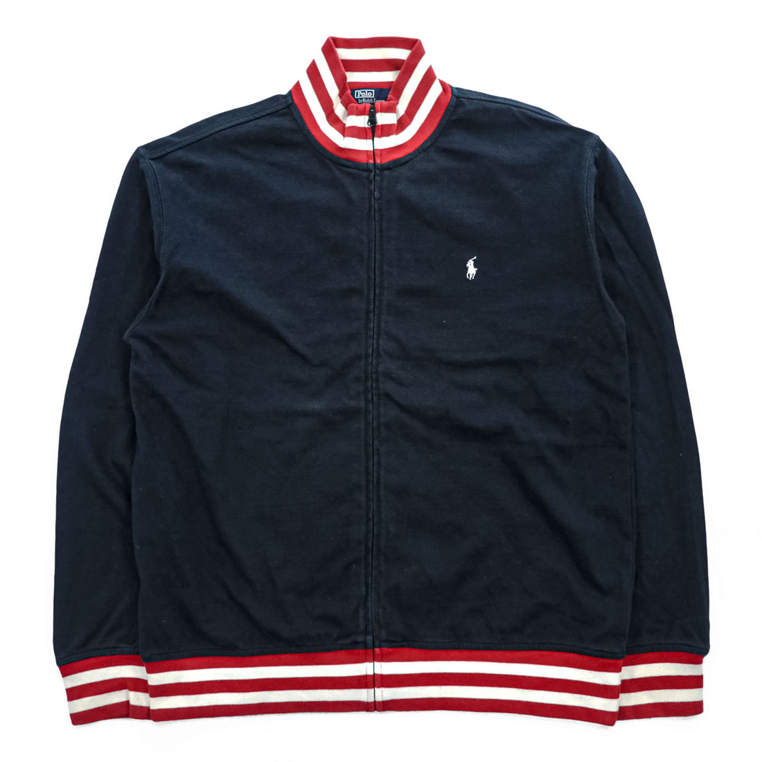 Polo Ralph Lauren 90年代 ジップアップ スウェットジャケット M ダークネイビー リブライン