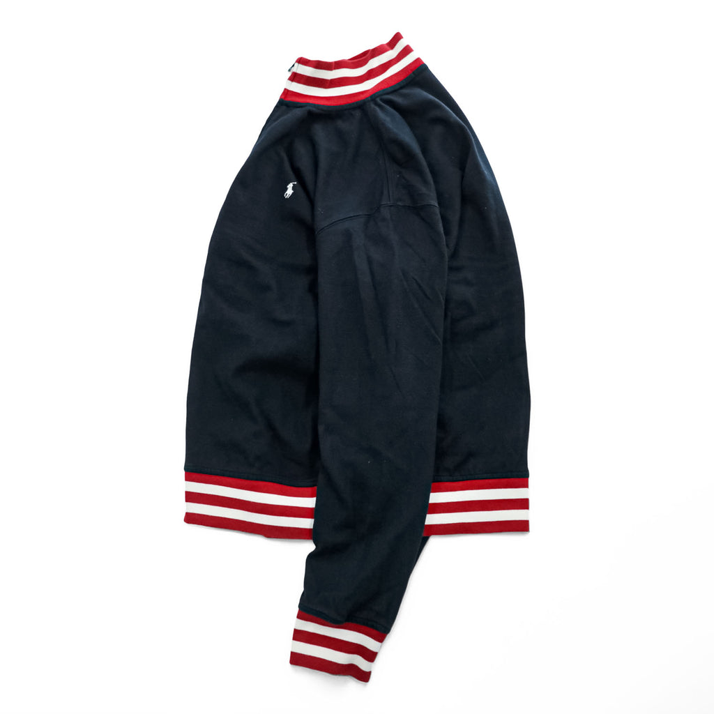 Polo Ralph Lauren 90年代 ジップアップ スウェットジャケット M ダークネイビー リブライン
