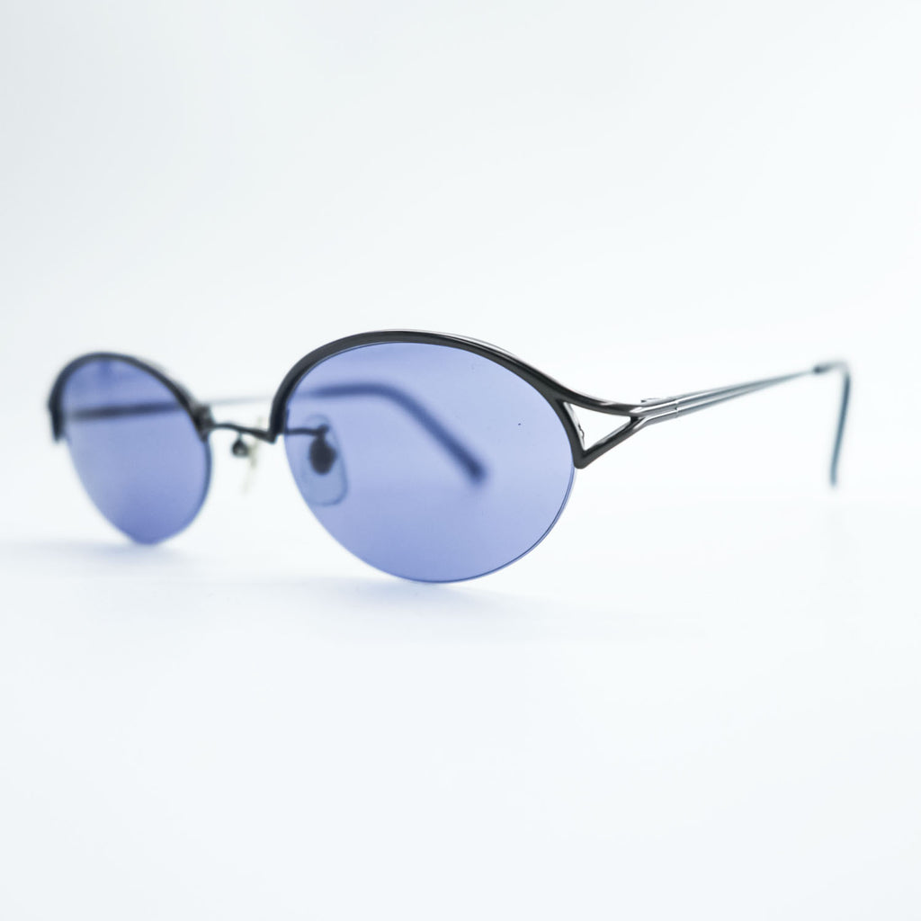 im product ISSEY MIYAKE 90年代 ヴィンテージ オーバル サングラス ブラック メタルフレーム カラーレンズ
