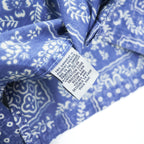 Reyn Spooner 90s Classic Fit Bandana Patchwork Aloha Shirt Blue White Short Sleeve Size XL