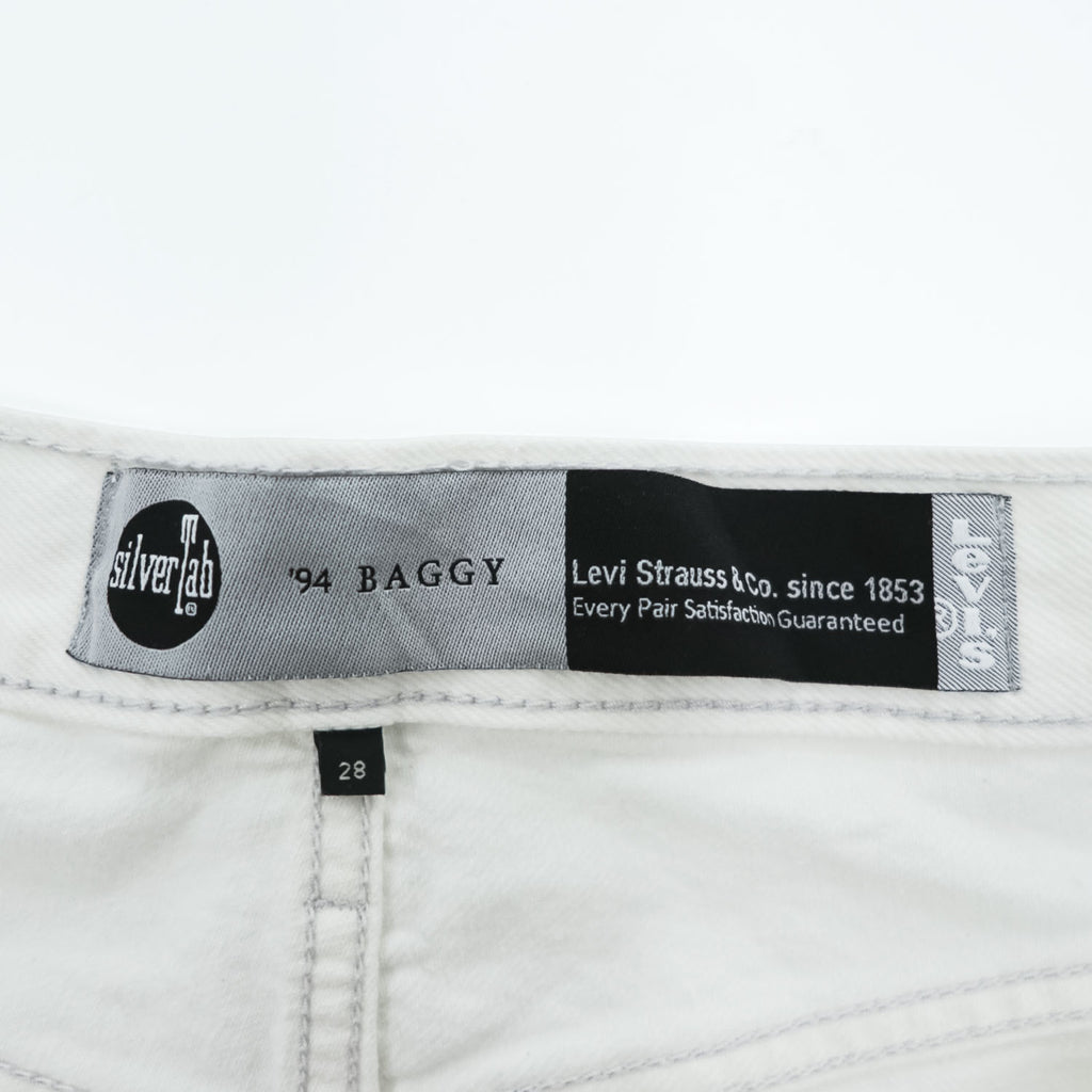 Levi's SILVER TAB シルバータブ '94 BAGGY ホワイト デニムパンツ ダメージ加工 ジーンズ 28 × 31 A3518-0006