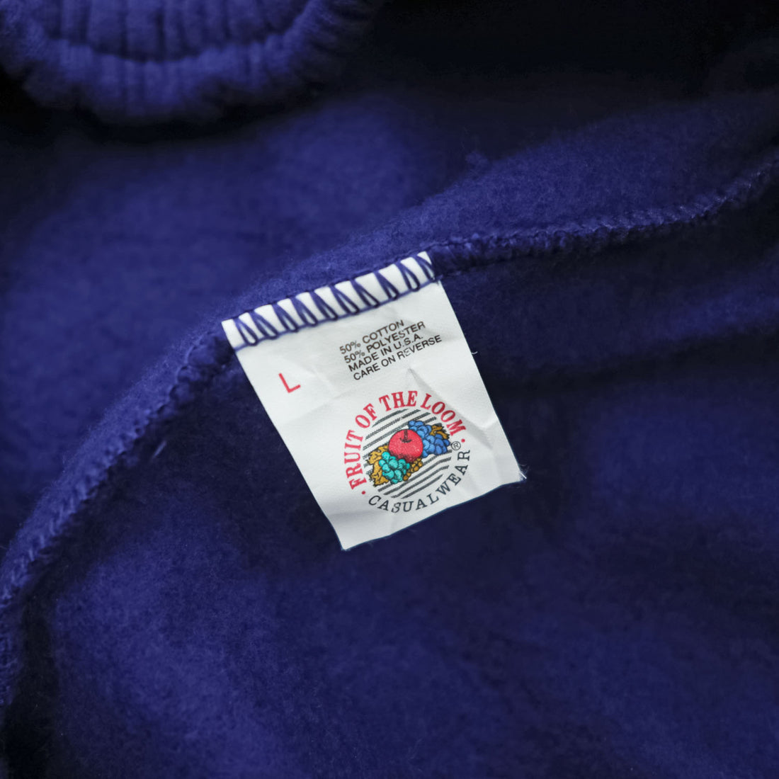 FRUIT OF THE LOOM 90年代 USA製 ヴィンテージ スウェットパンツ L ネイビー 50/50 裏起毛 ワイド