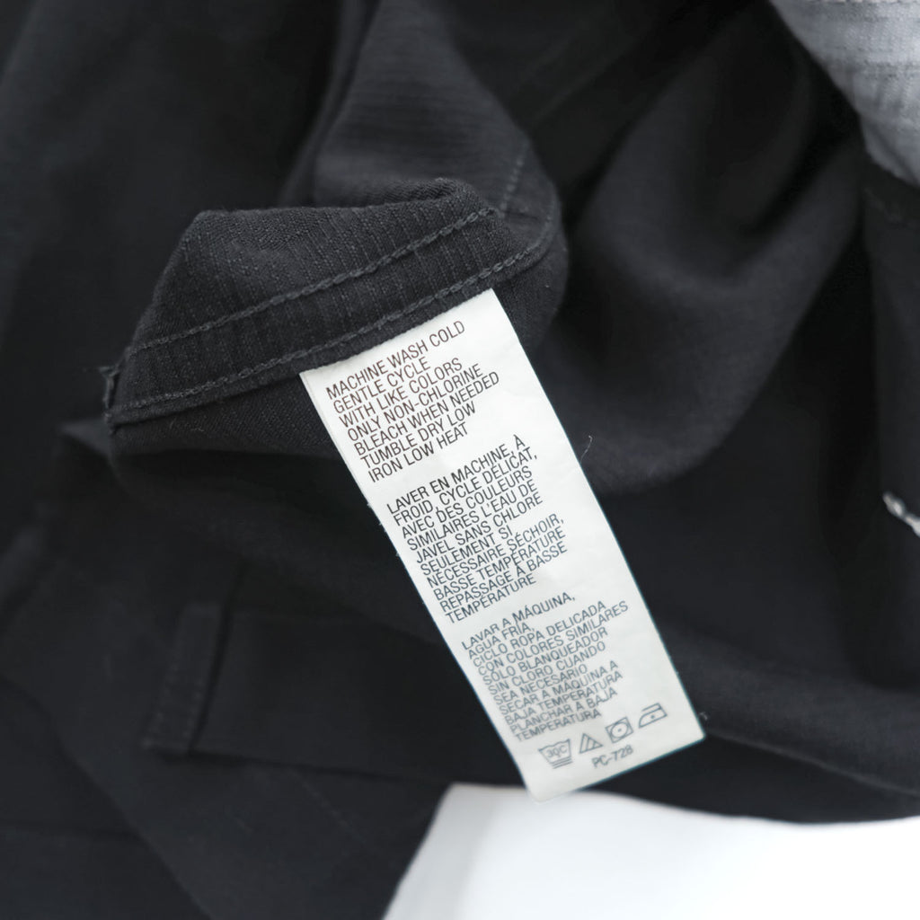 VAN HEUSEN STUDIO 半袖シャツ L ブラック グレー 縦ライン 切替 ボックスシルエット
