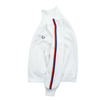 FRED PERRY 80s Vintage Made in Japan Jersey Track Jacket L White Embroidered Logo