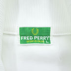 FRED PERRY 80s Vintage Made in Japan Jersey Track Jacket L White Embroidered Logo