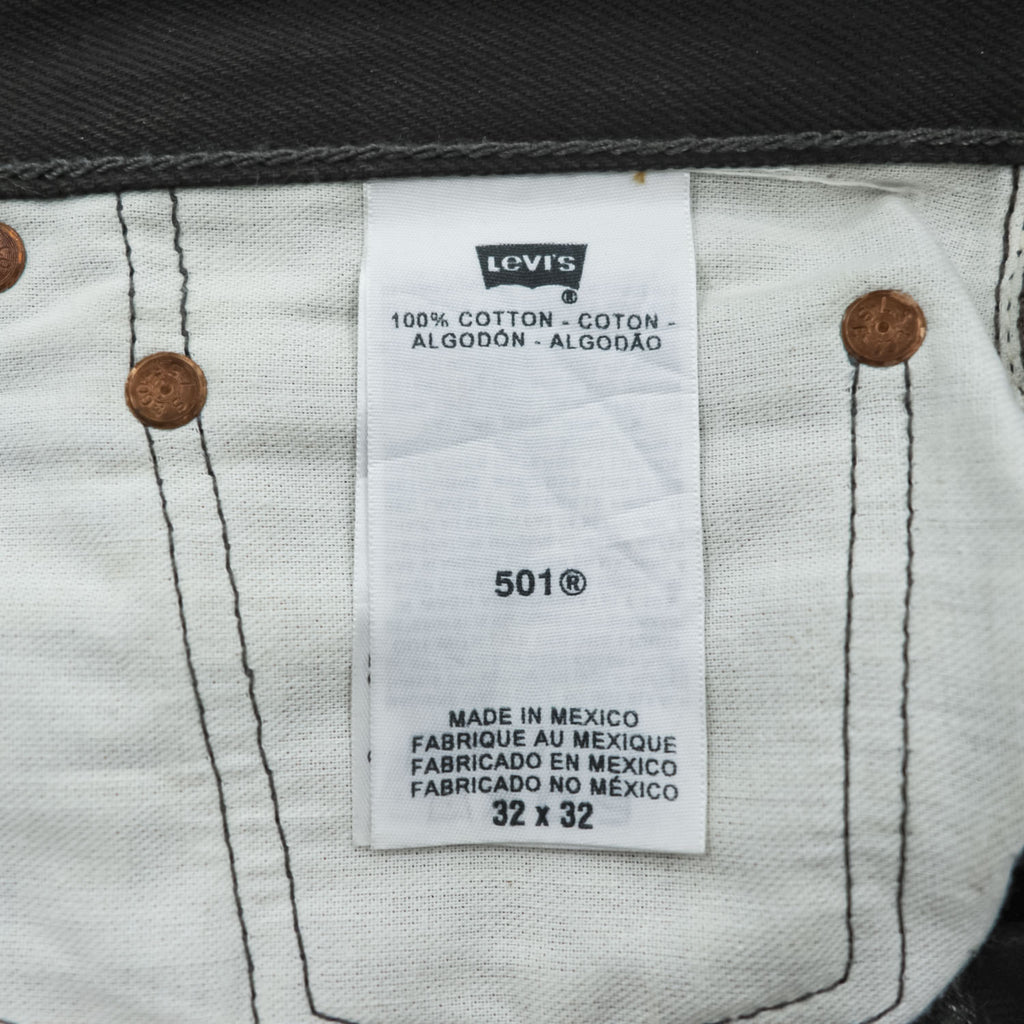 Levi's 501 ブラック デニムパンツ ジーンズ W32 L32 ボタンフライ ストレート 005011163