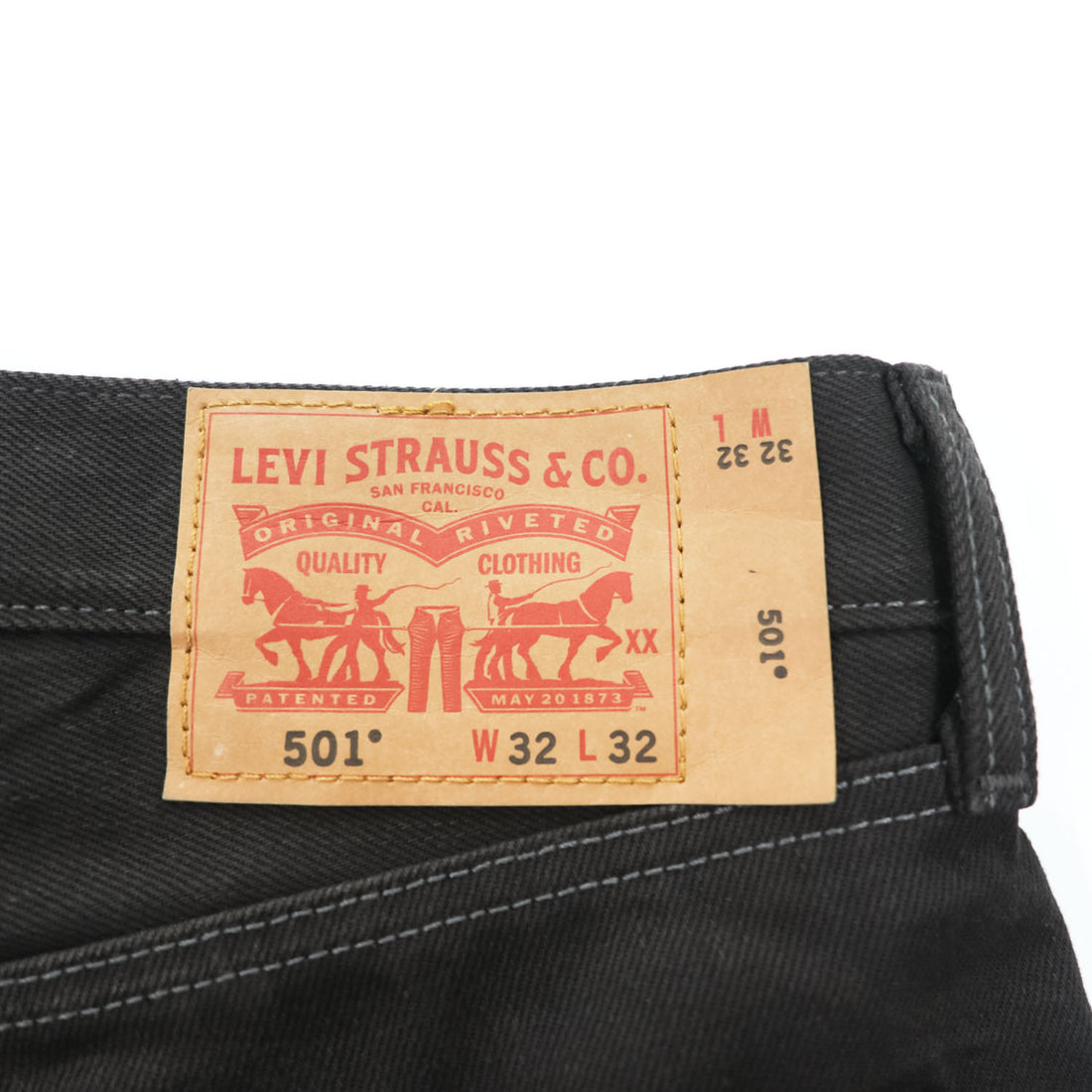 Levi's 501 ブラック デニムパンツ ジーンズ W32 L32 ボタンフライ ストレート 005011163