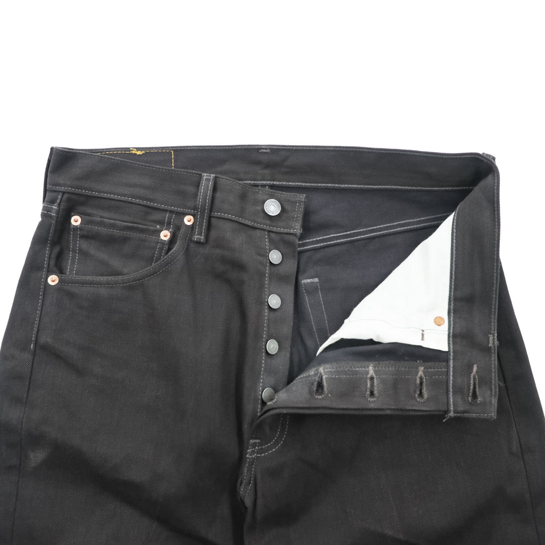 Levi's 501 ブラック デニムパンツ ジーンズ W32 L32 ボタンフライ ストレート 005011163