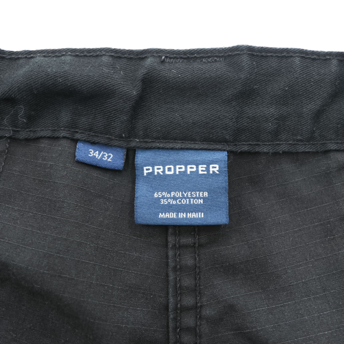 PROPPER タクティカル カーゴパンツ ブラック リップストップ 65/35 ポリコットン ダブルニー W34 L32