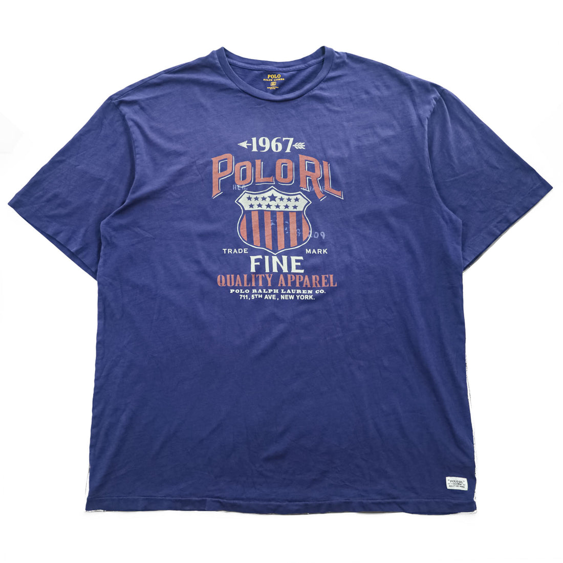 Polo Ralph Lauren グラフィック プリント Tシャツ XL ブルー ネイビー ビッグサイズ