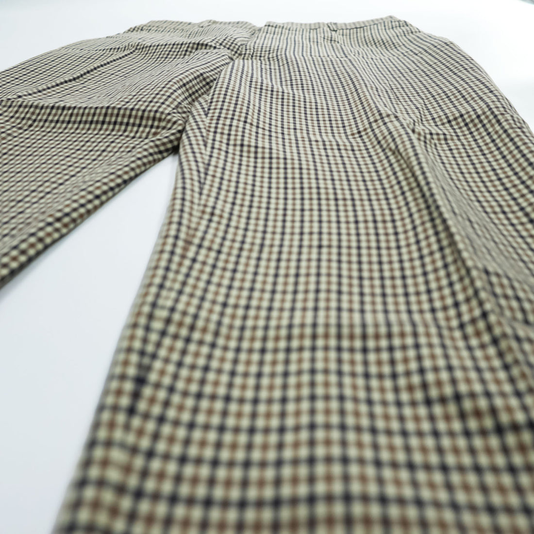 KATHARINE HAMNETT LONDON 90年代 ヴィンテージ 日本製 スラックス パンツ L ベージュ チェック ダブルカフス
