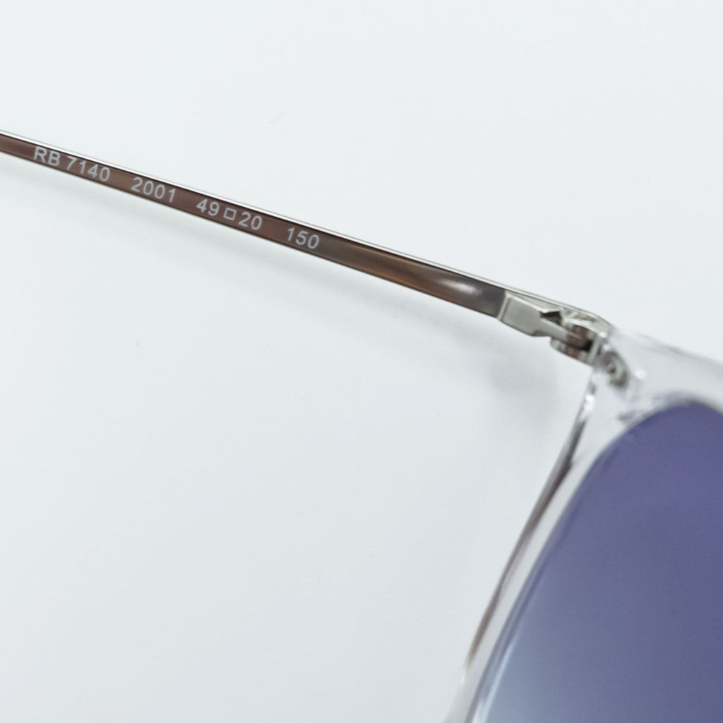 Ray-Ban ボストン サングラス シルバー クリア グラデーションレンズ RB7140 2001 49_20 150